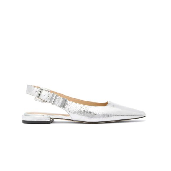 Michael Kors Darrington Metallic Logo Slingback Flats Size 6- Floor Sample - Picture 3 of 4